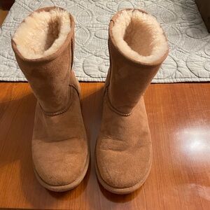 UGG Chestnut Shearling-Lined Winter Boots